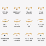 Birthstone 18K Gold Rings