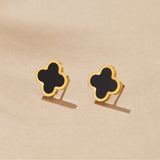 Golden Clover Stud Earrings