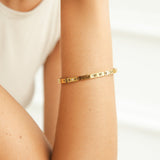 Roman 18K Gold Bangle