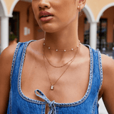 Valerie Layered White Pendant Necklace