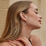 Golden Clover Hoop Earrings