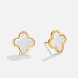 Golden Clover Stud Earrings
